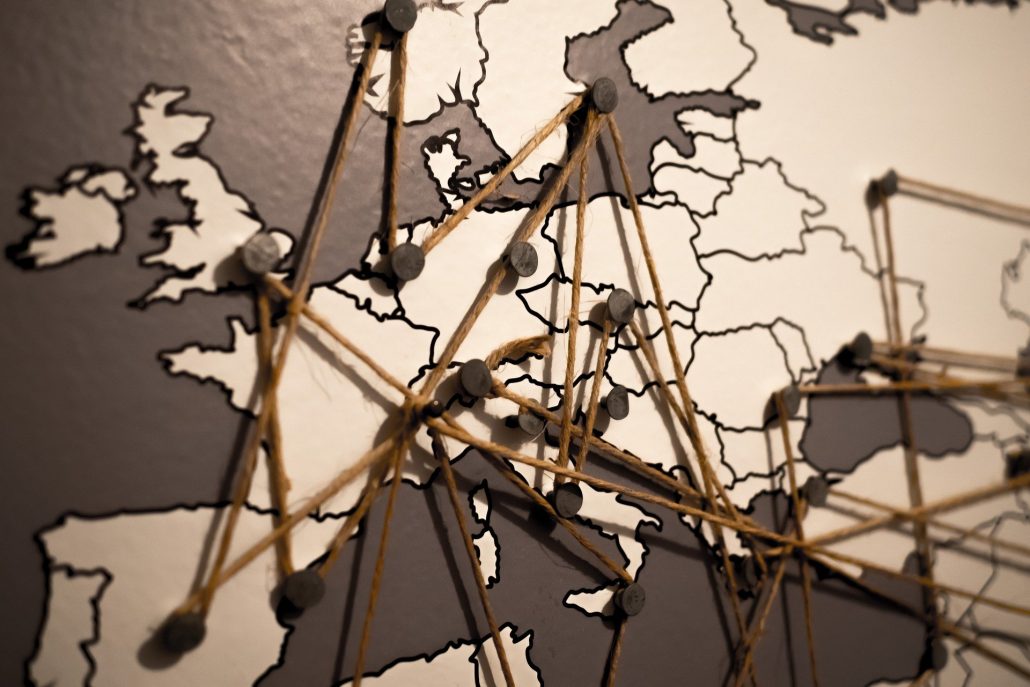 Europakarte Verbindungen (Image by TheAndrasBarta (pixabay))